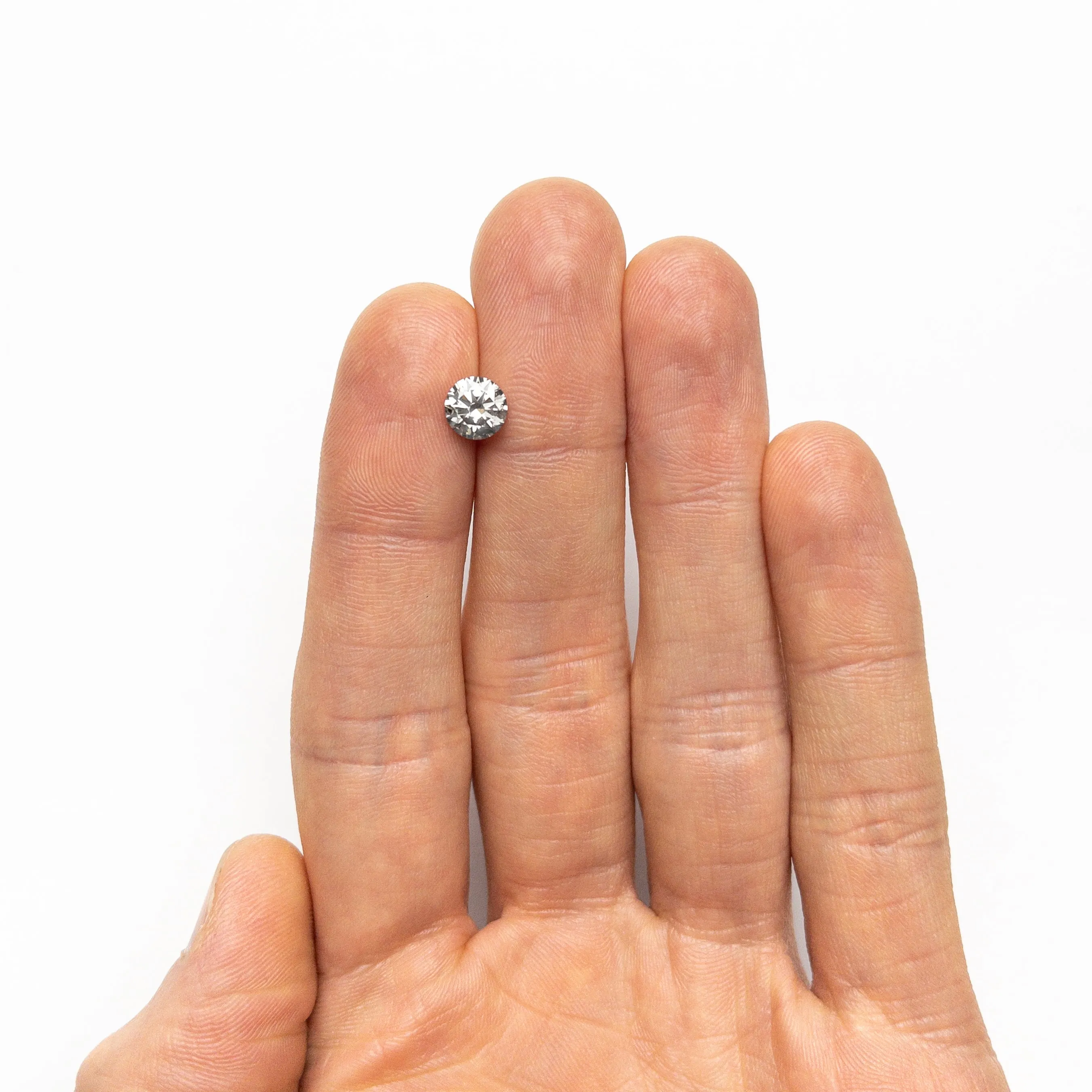 1.06ct 6.53x6.50x3.97mm SI2 Fancy Grey Round Brilliant 18462-01