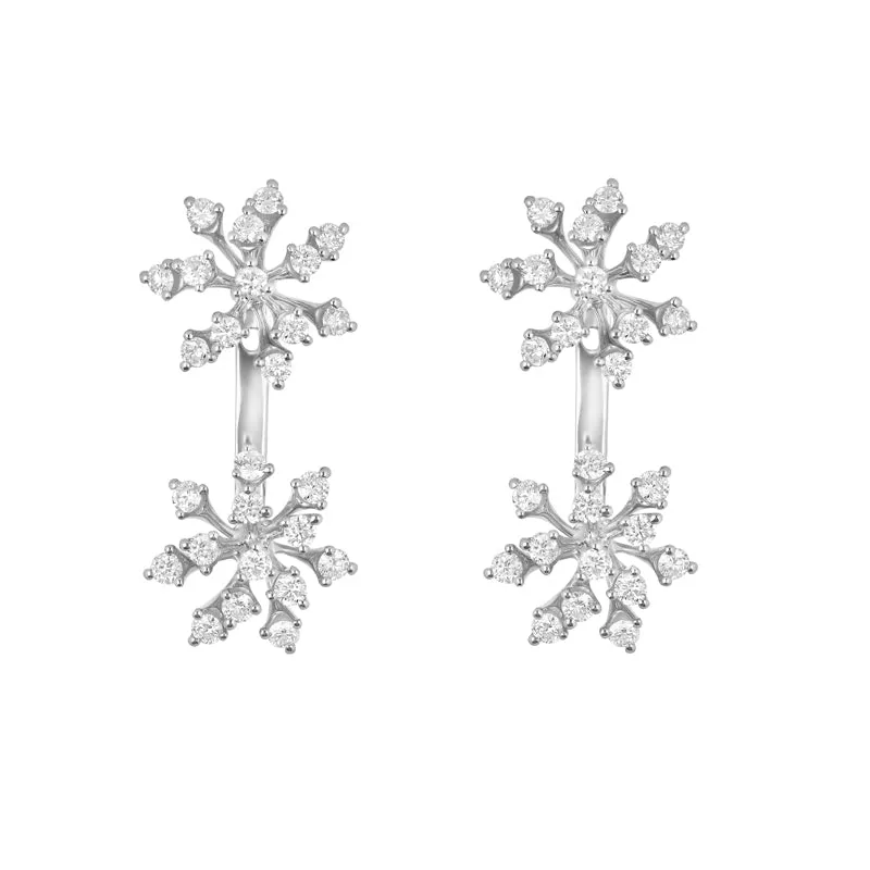 18k Luminus White Gold Earring With 0.82 Cts Vs-Gh Diamonds