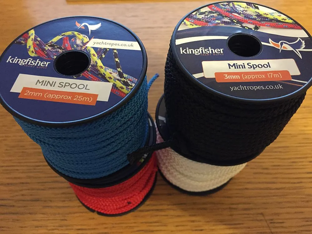 2mm and 3mm 8 Plait Polyester Rope Mini Spools