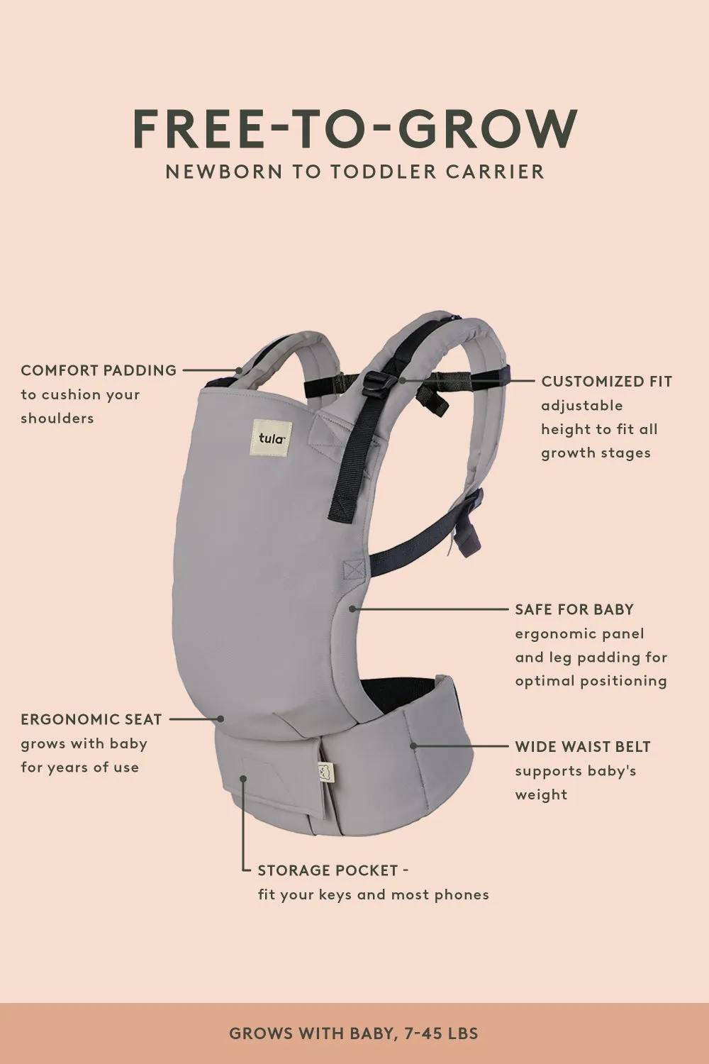 ABC - Mesh Free-to-Grow Baby Carrier