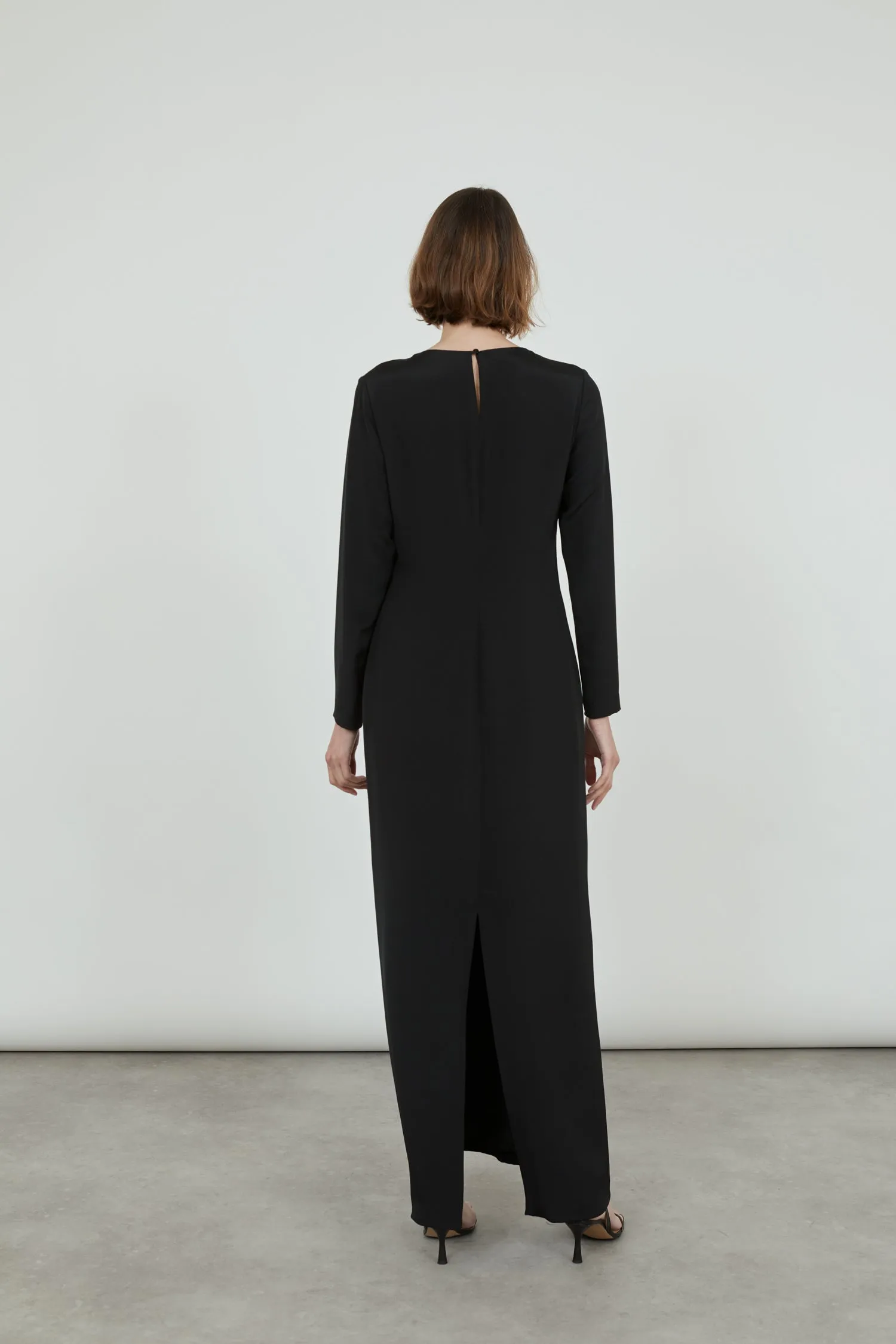 Abelun dress | Black - Crepe silk