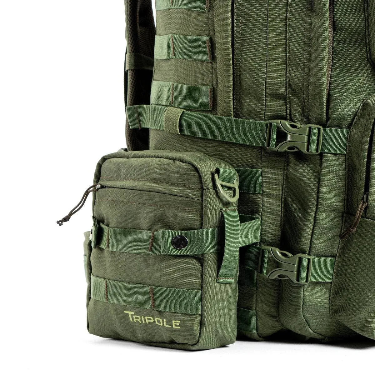 Alfa Military Tactical Backpack with Sling Bag Attachment -  45 Litres - Army Green