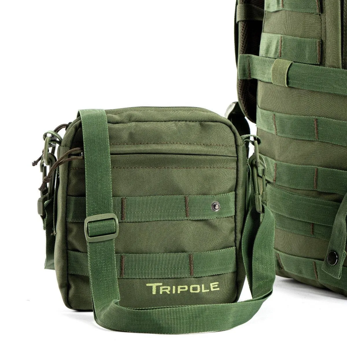 Alfa Military Tactical Backpack with Sling Bag Attachment -  45 Litres - Army Green