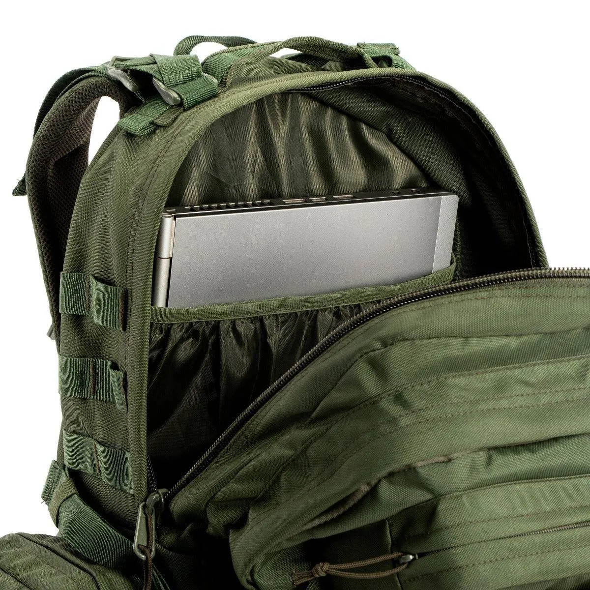 Alfa Military Tactical Backpack with Sling Bag Attachment -  45 Litres - Army Green