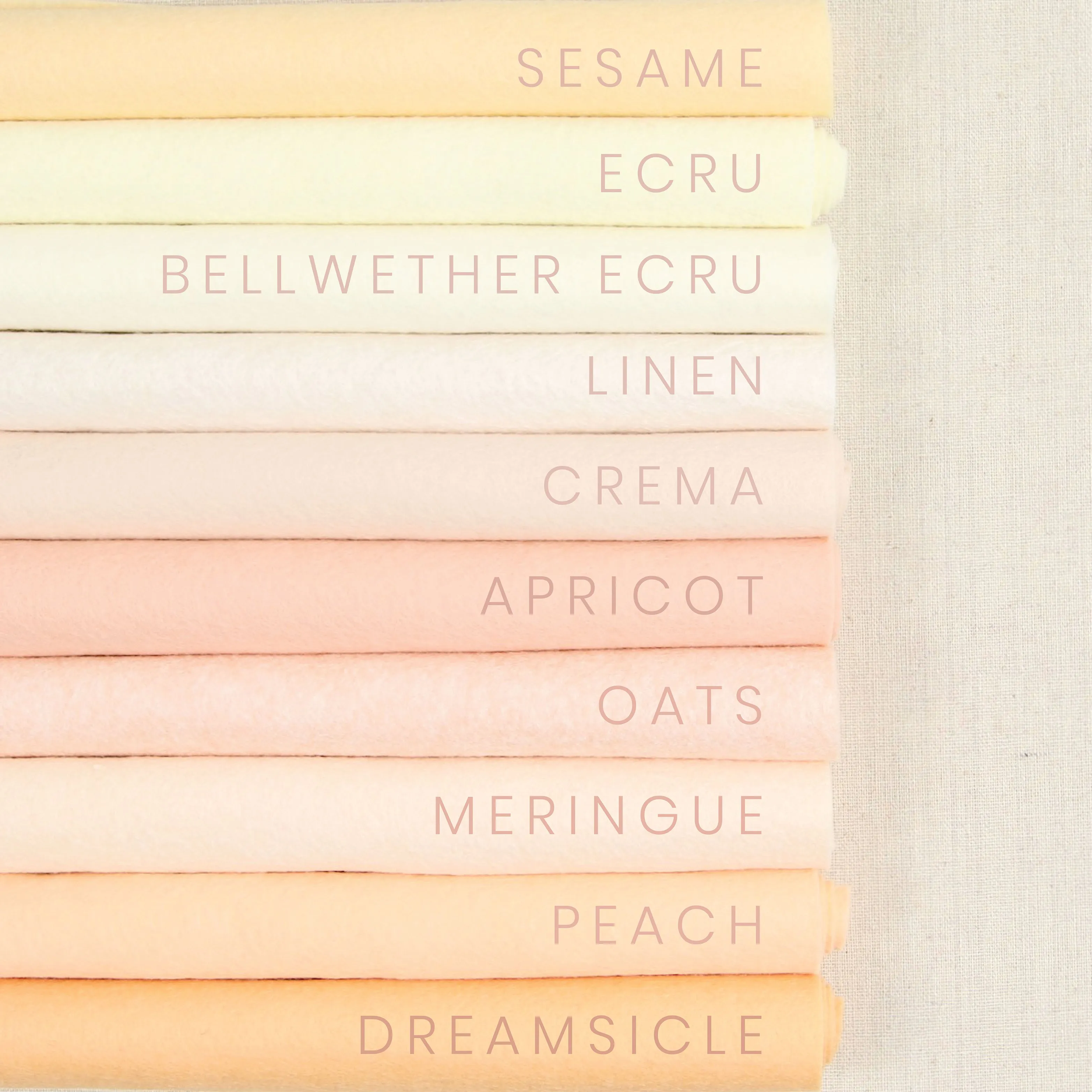 Apricot Pure Wool Felt