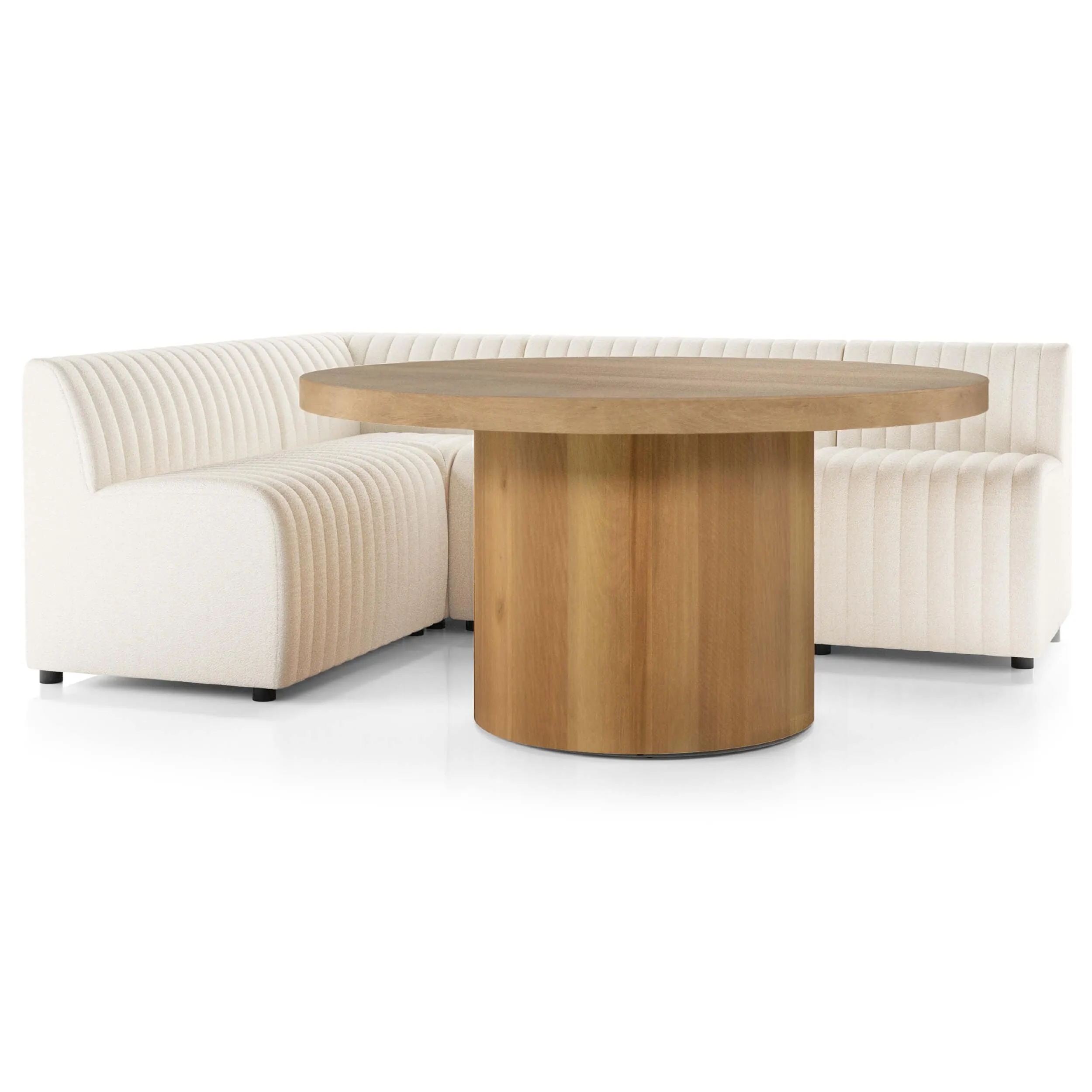 Augustine 92" Dining L-Shape Banquette, Capri Oatmeal