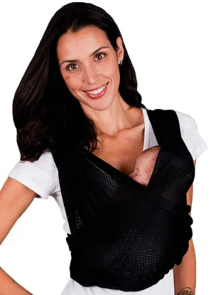 Baby K'tan Baby Carrier in Black Breeze - Medium