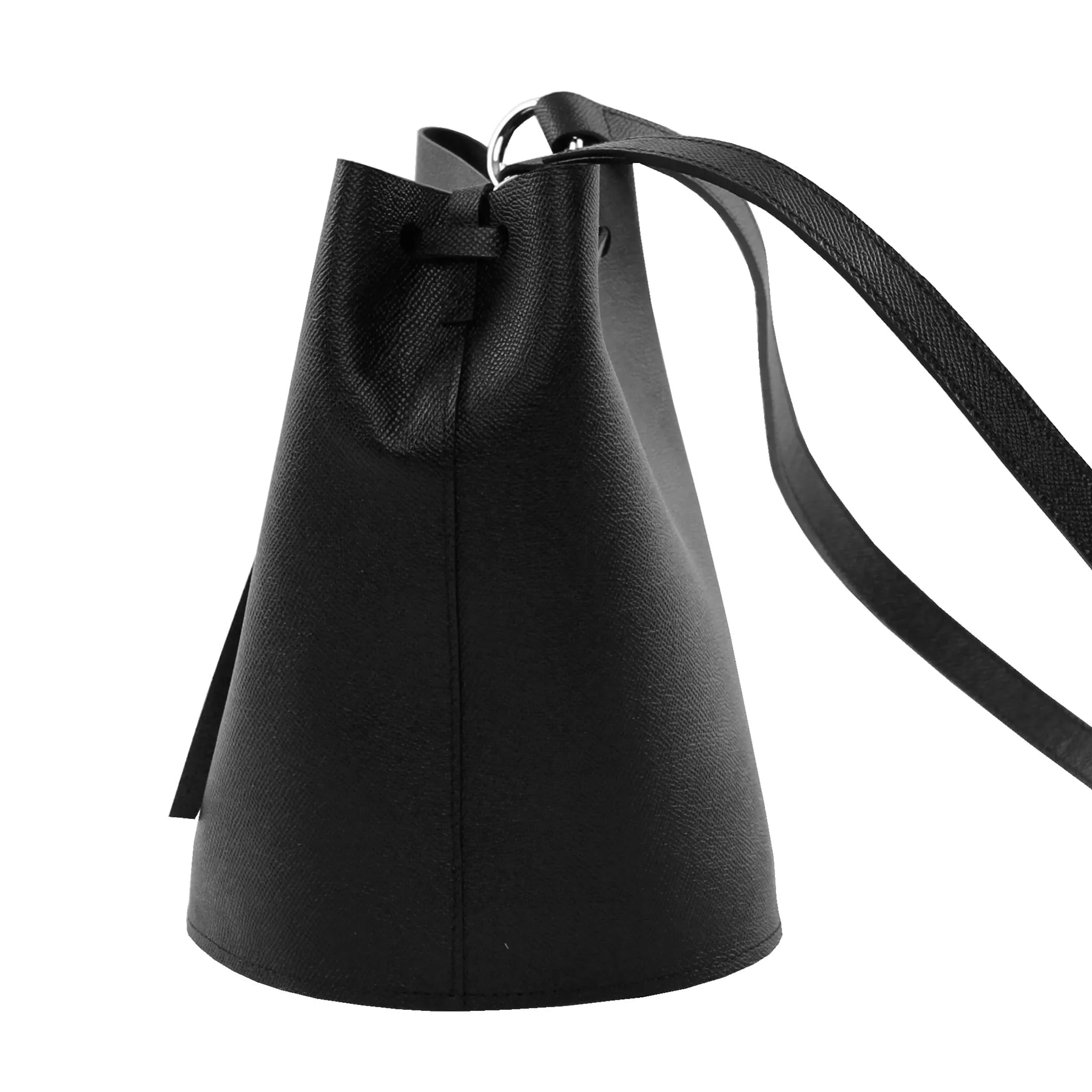 BARREL MINI SAFFIANO BLACK
