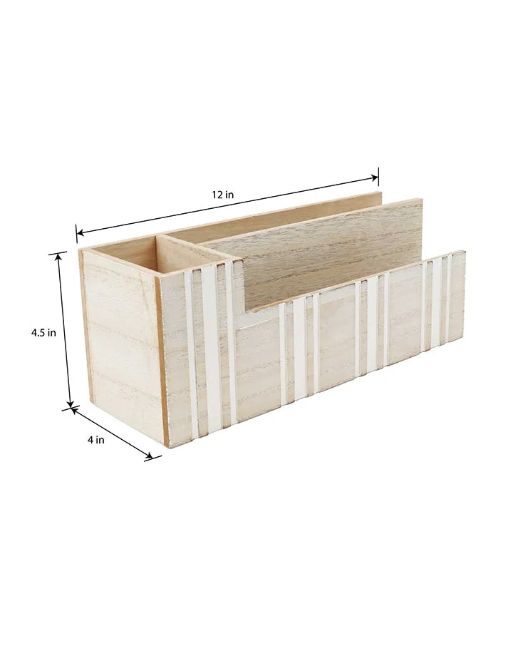 Becki Owens 3 Sections Wooden Desk and File Organizer