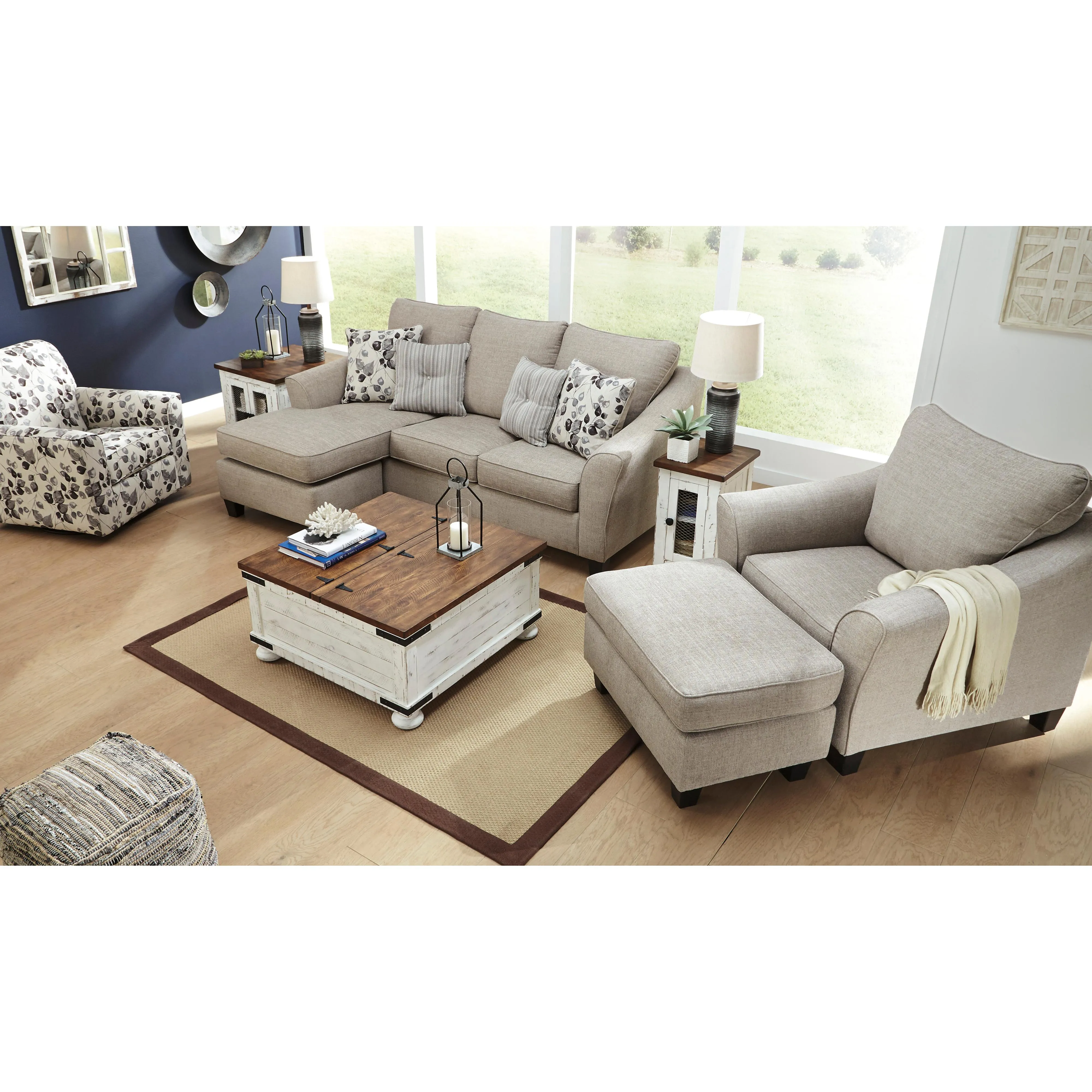 Benchcraft Abney Fabric Ottoman 4970114