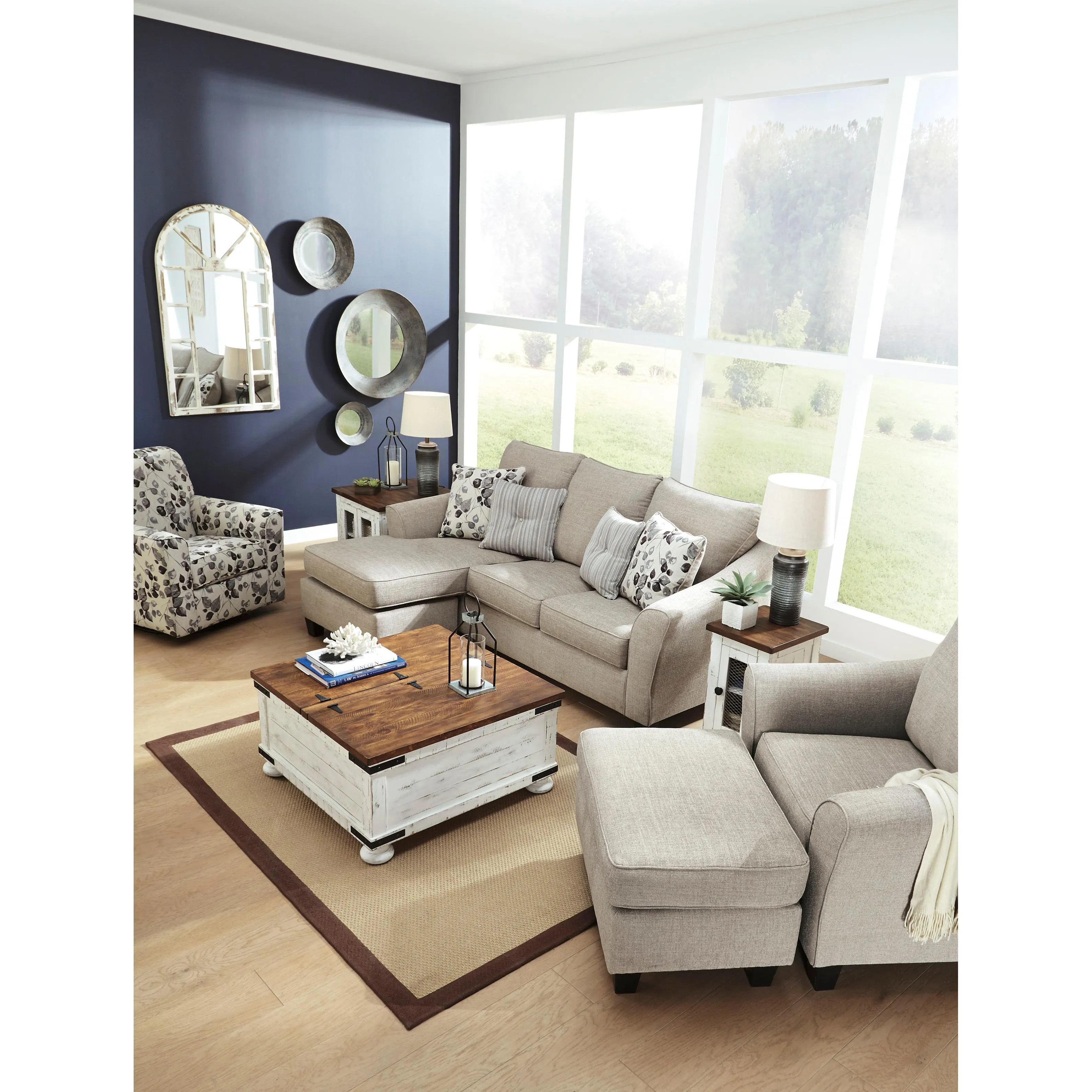 Benchcraft Abney Fabric Ottoman 4970114