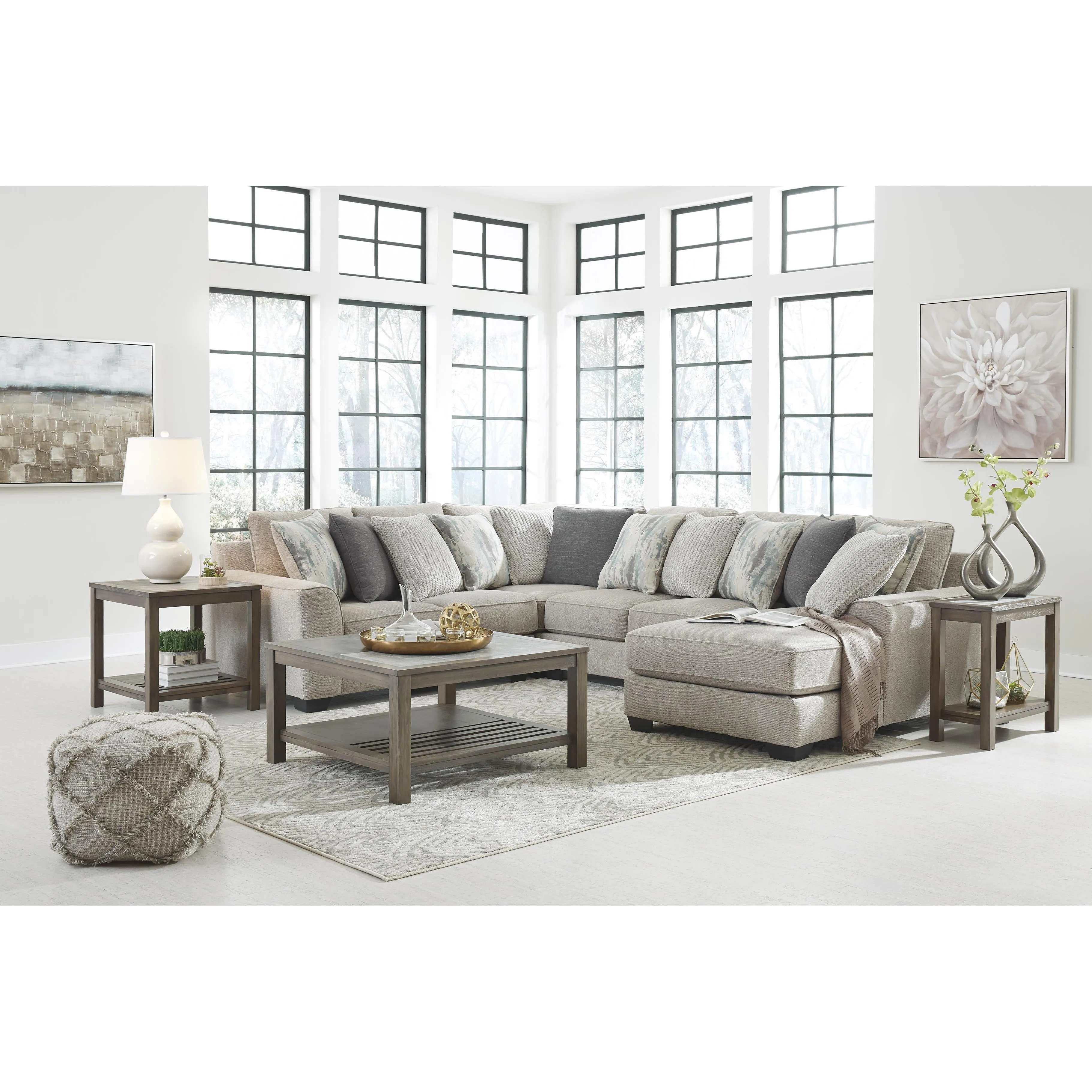 Benchcraft Ardsley Fabric 4 pc Sectional 3950455/3950477/3950434/3950417