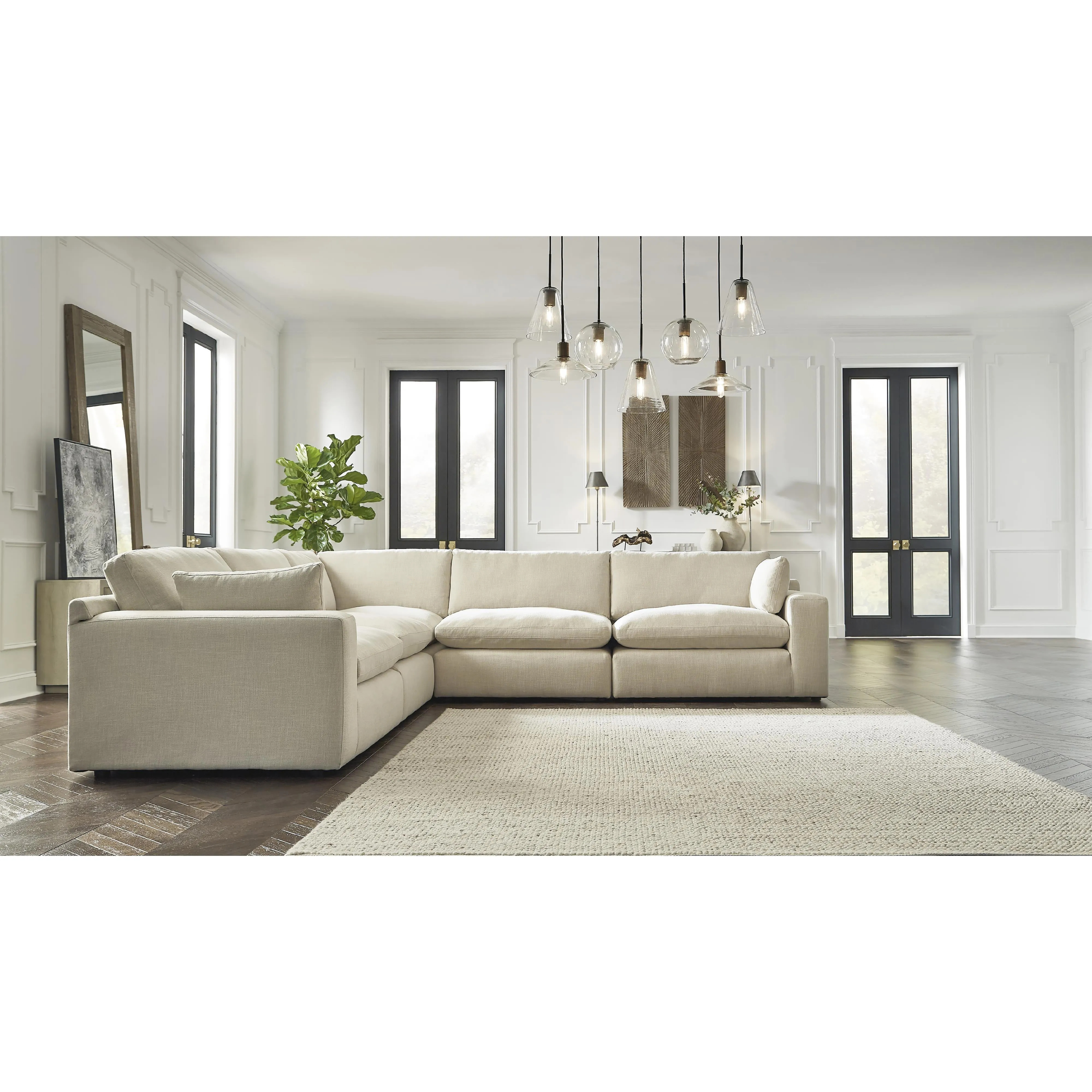 Benchcraft Elyza Fabric 5 pc Sectional 1000646/1000646/1000664/1000665/1000677