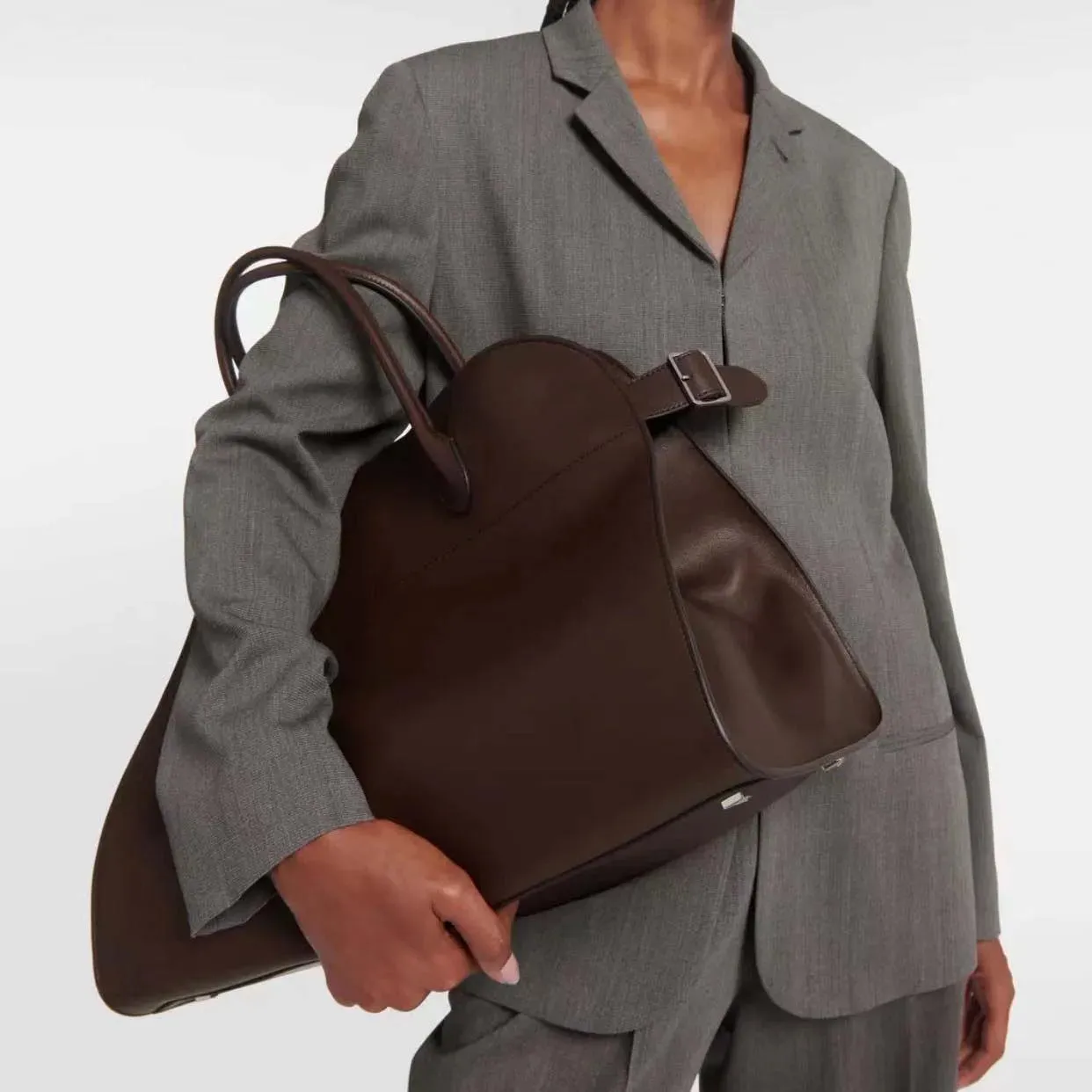 Big Travel Leather Cowhide Shoulder Bag