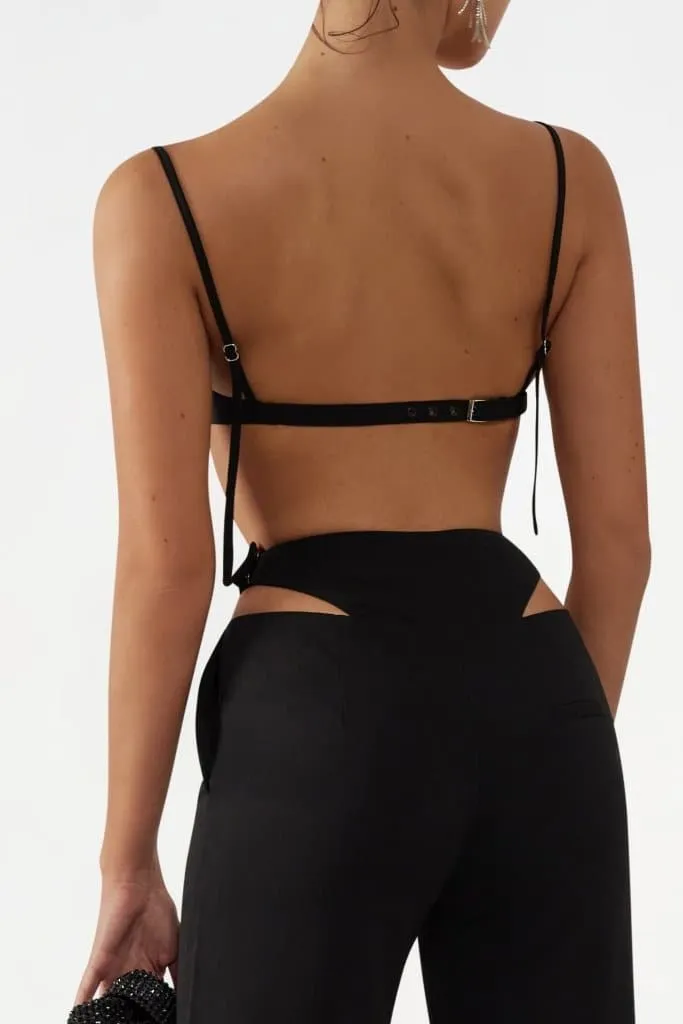 Black Charming Bralette Top