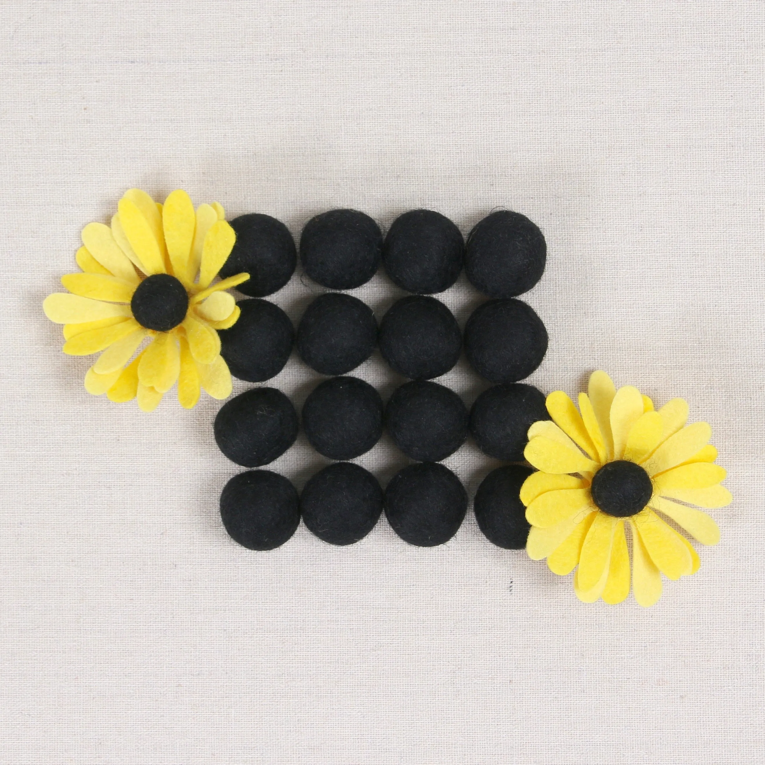 Black Felt Balls
