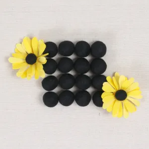 Black Felt Balls