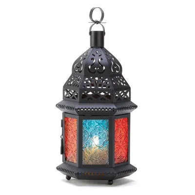 Black Multi Color Lantern