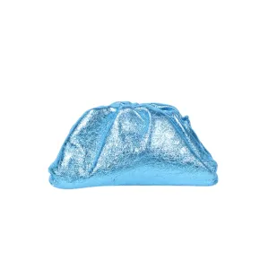 Bottega Veneta Metallic Mini Pouch Blue