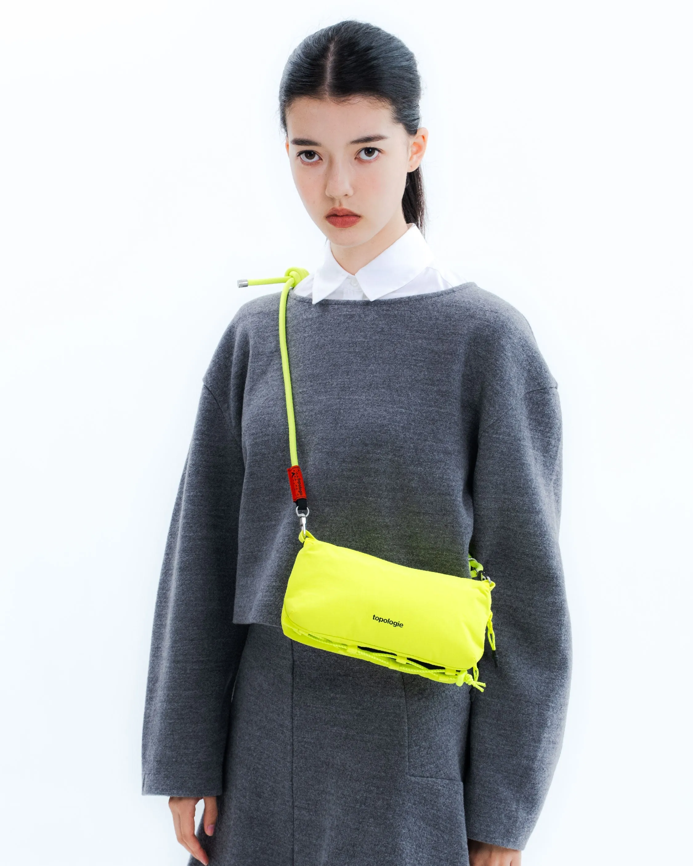 Bottle Sacoche / Neon Yellow (Papery) / 10mm Rope / Cyber Lattice