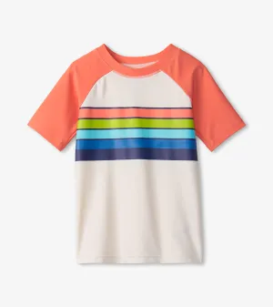 Boys Surfer Stripe S/S Rashguard