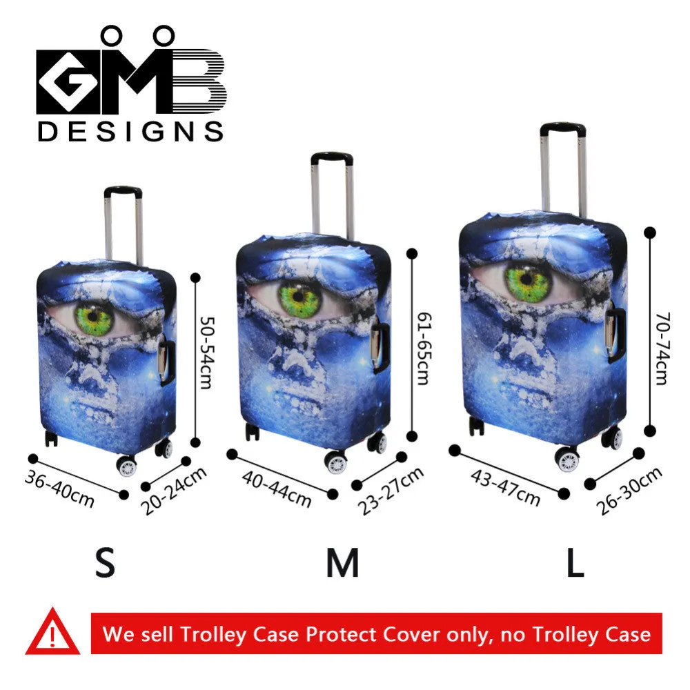 Brand New Portable Elastic Travel Luggage Cover Diamond Surface 3D Print Stretch Protect Suitcase Cover Apply to 18-30 Inch Case