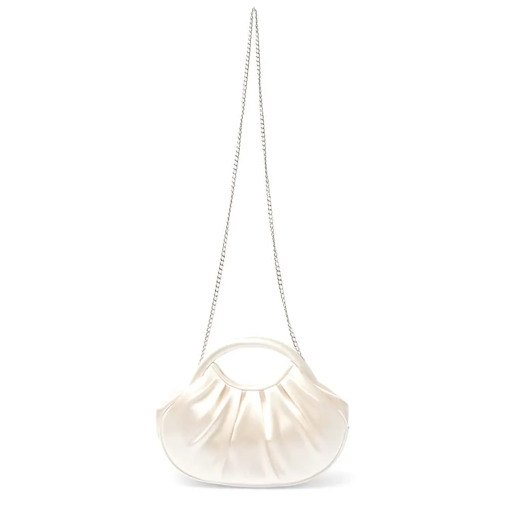 Bren Evening Bag in Ivory Satin