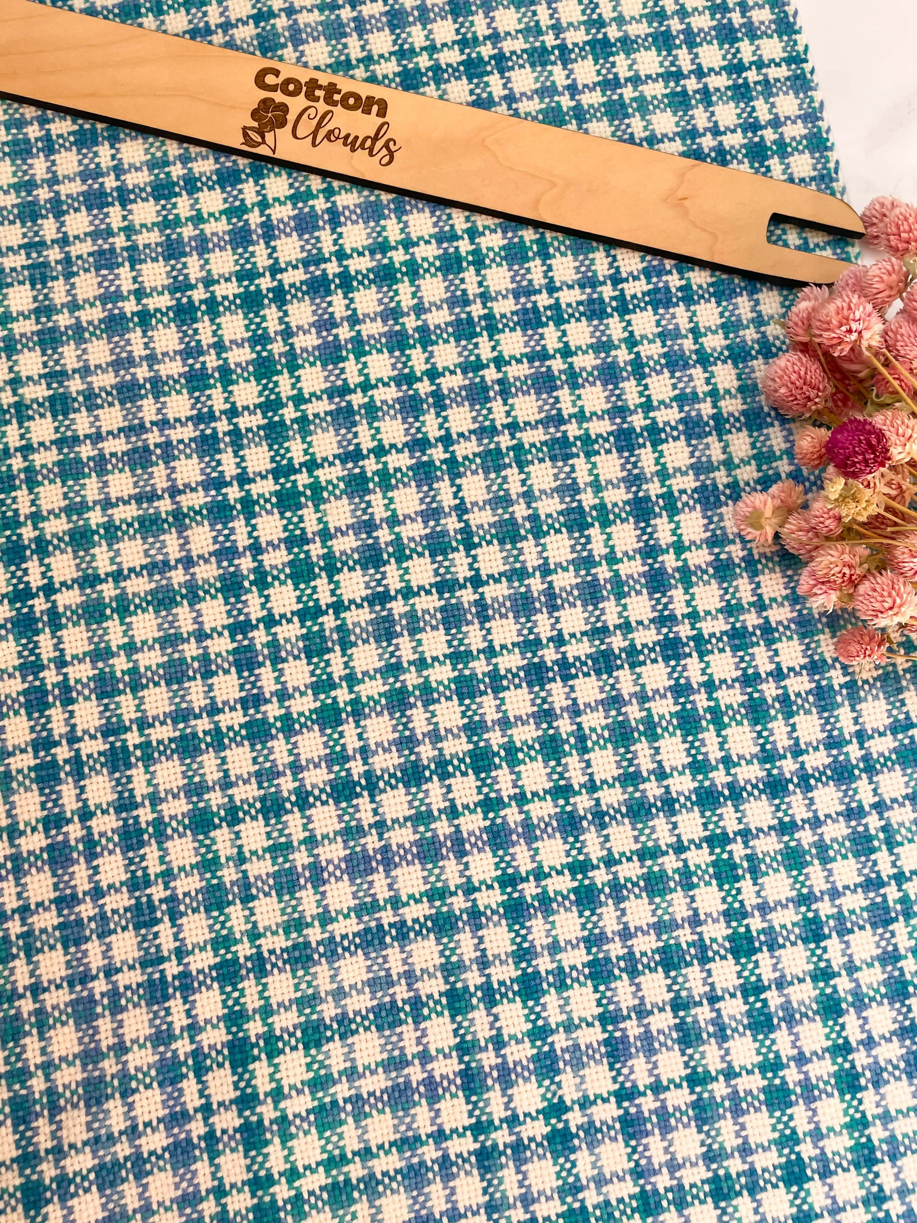 Brilliant Blue Plaid Towels