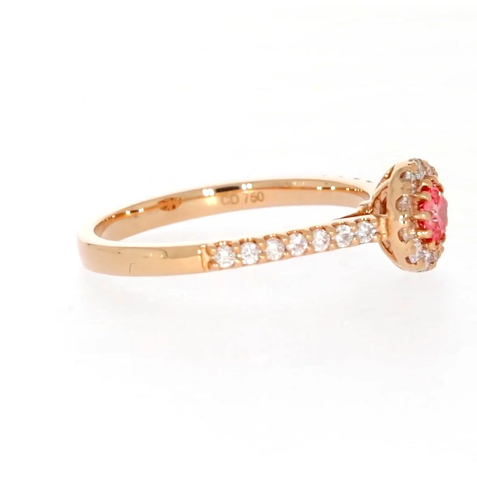 Celebration 18ct Rose Gold Round Brilliant Cut 1/2 CARAT tw of Lab Grown Diamond Ring