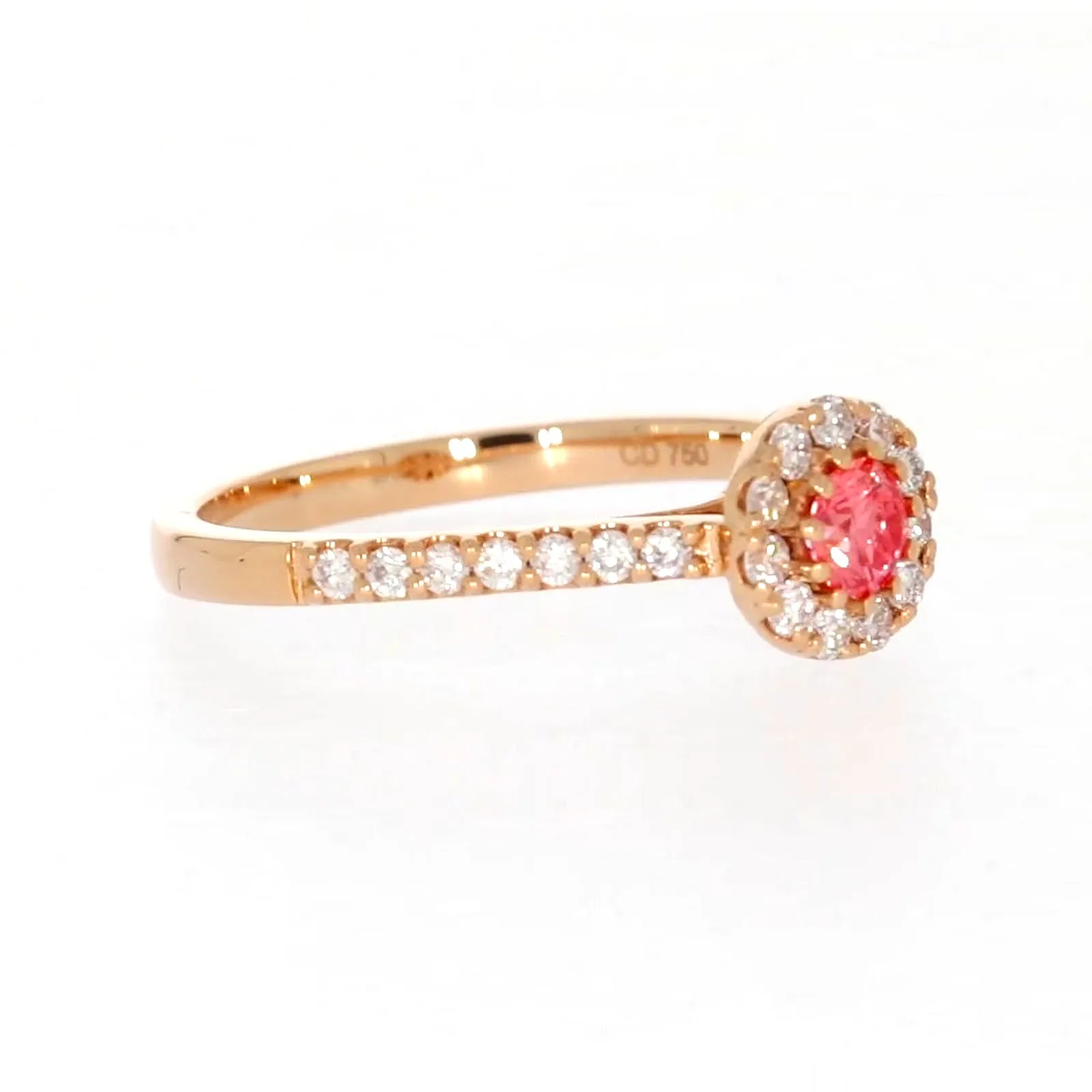 Celebration 18ct Rose Gold Round Brilliant Cut 1/2 CARAT tw of Lab Grown Diamond Ring