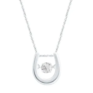 Celebration Sterling Silver with Round Brilliant Cut 0.10 CARAT tw of Lab Grown Diamond Pendant