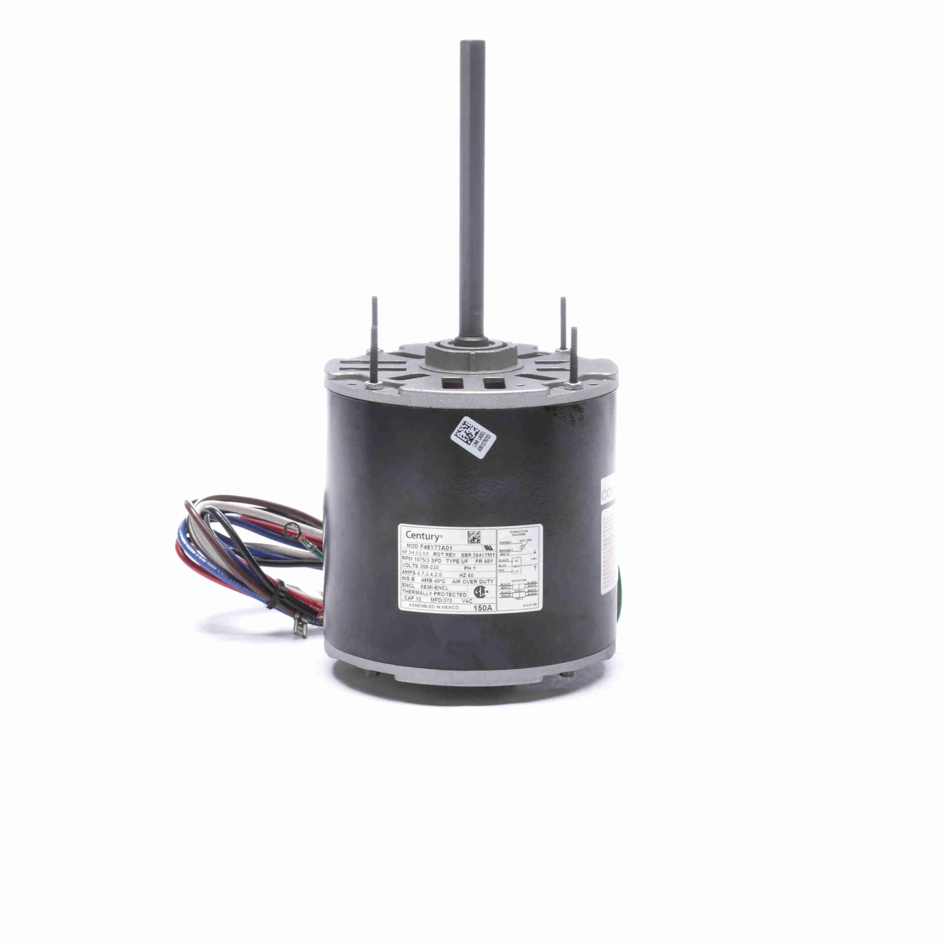 Century 150A 5.6" Diameter HVAC Direct Drive Fan Motor - 150A