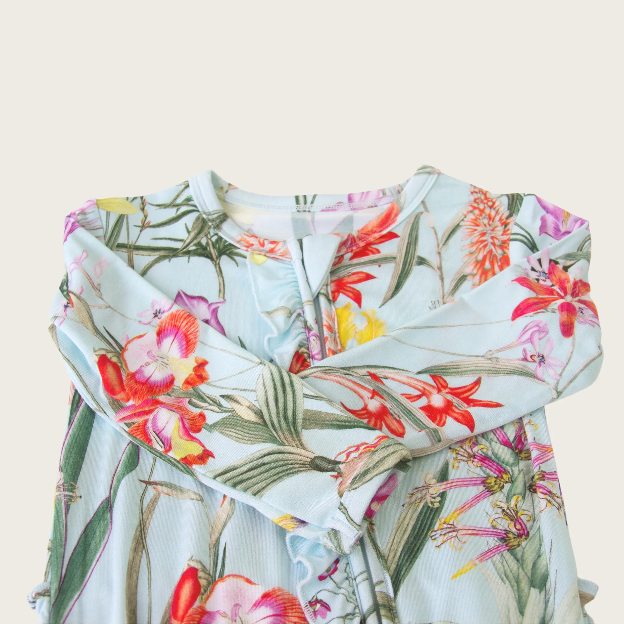 Charming Mary Zippered Footie - Fiji Garden