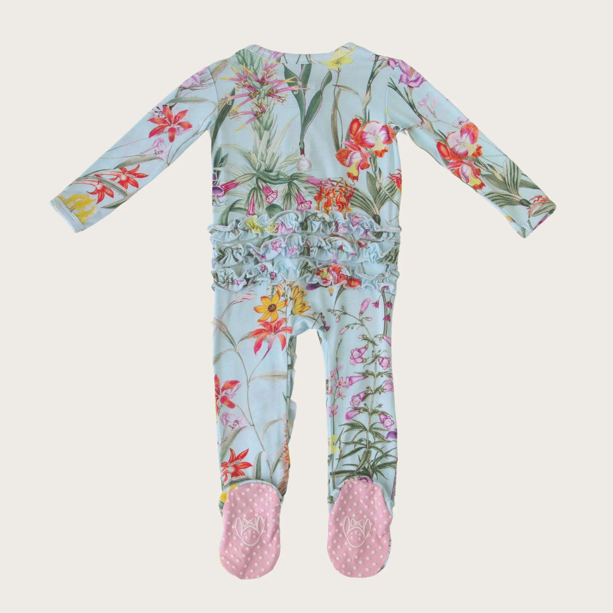 Charming Mary Zippered Footie - Fiji Garden
