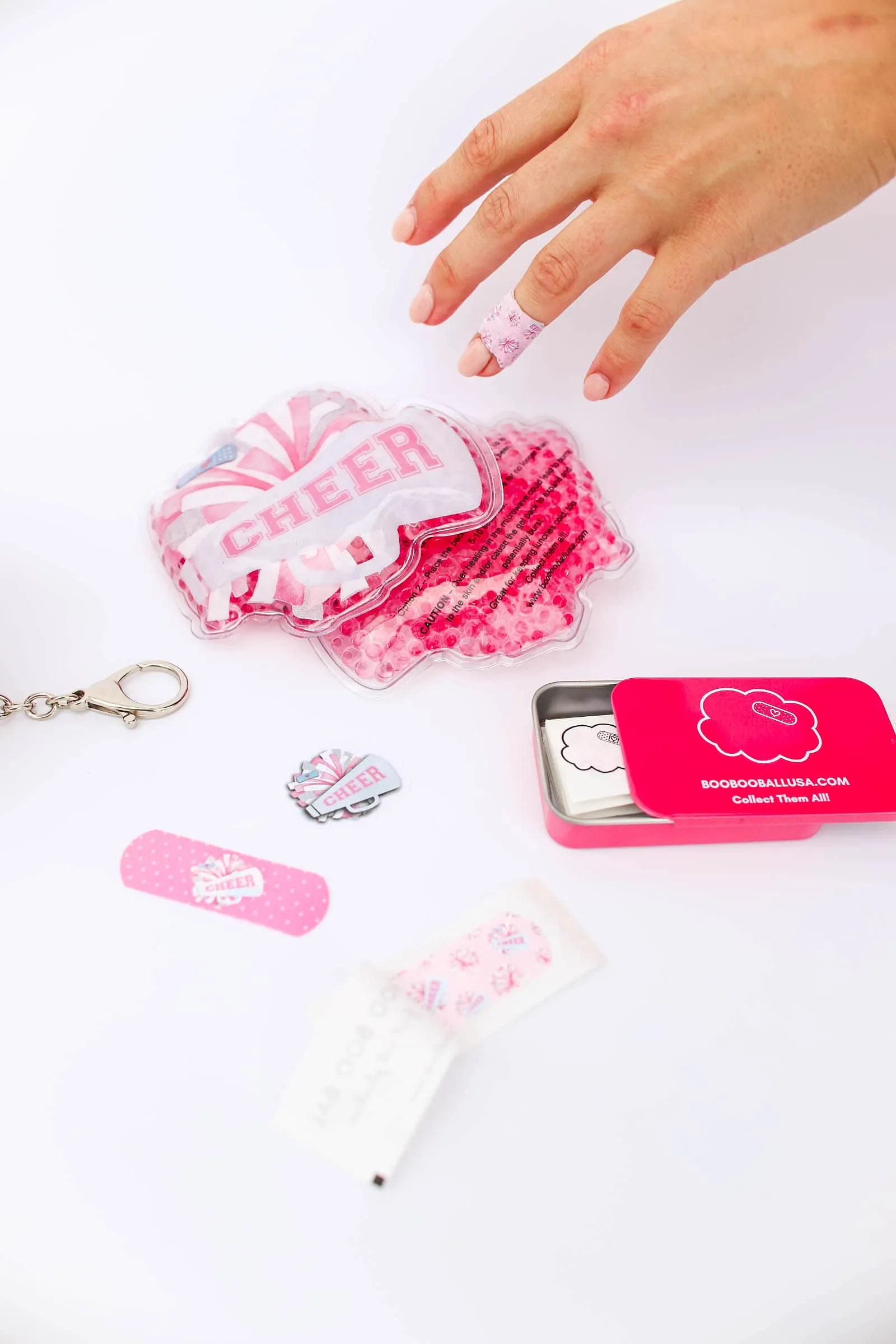 Cheer Pom Pom Keychain - Cute First Aid Kit Keychain | BOO BOO BALL™