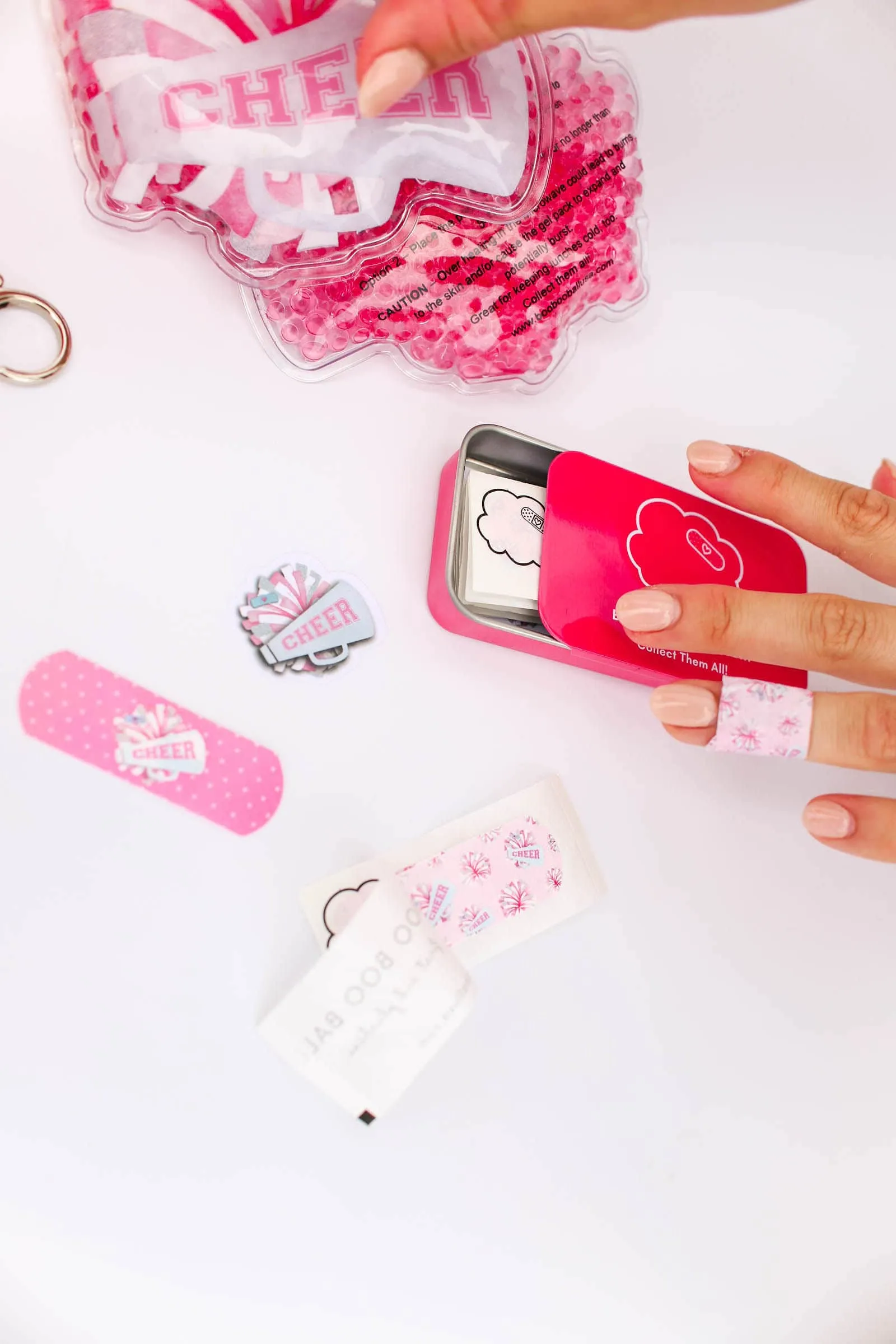 Cheer Pom Pom Keychain - Cute First Aid Kit Keychain | BOO BOO BALL™