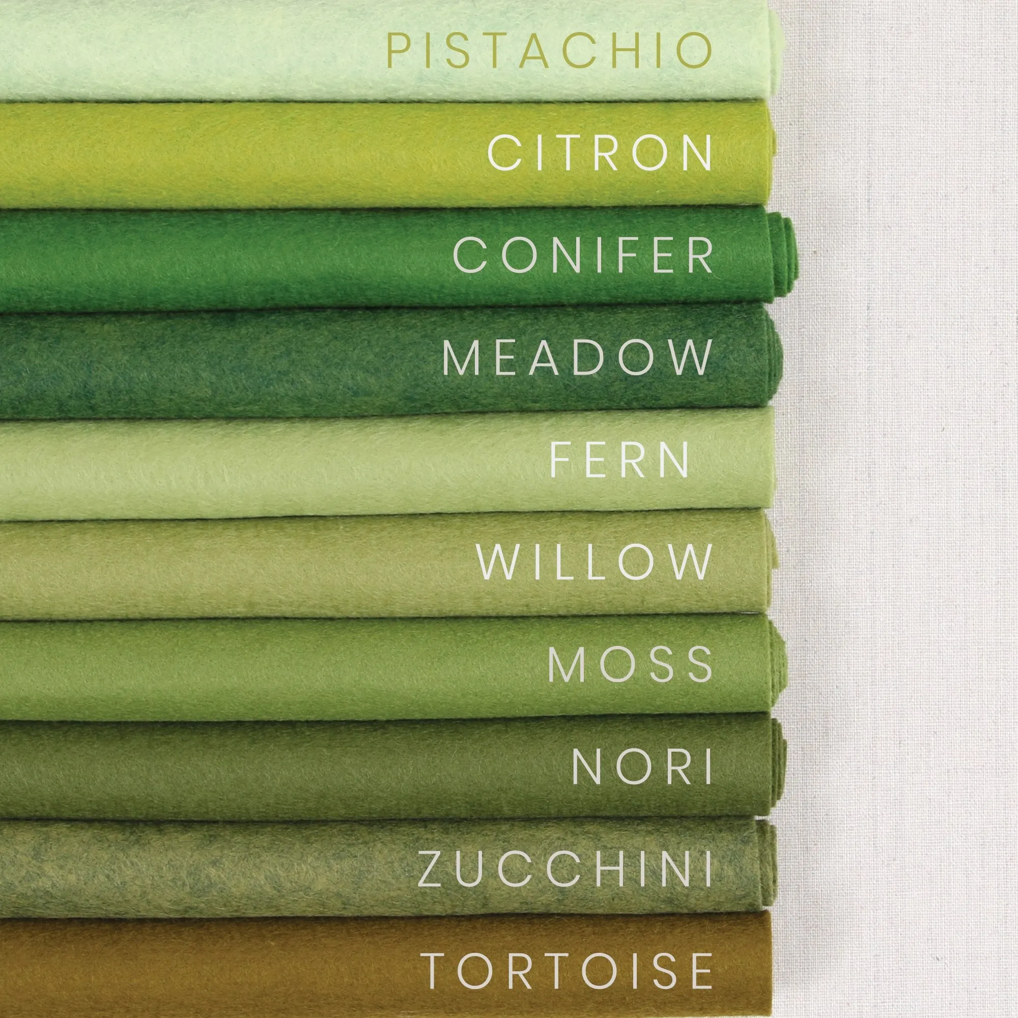 Citron Wool Blend Felt