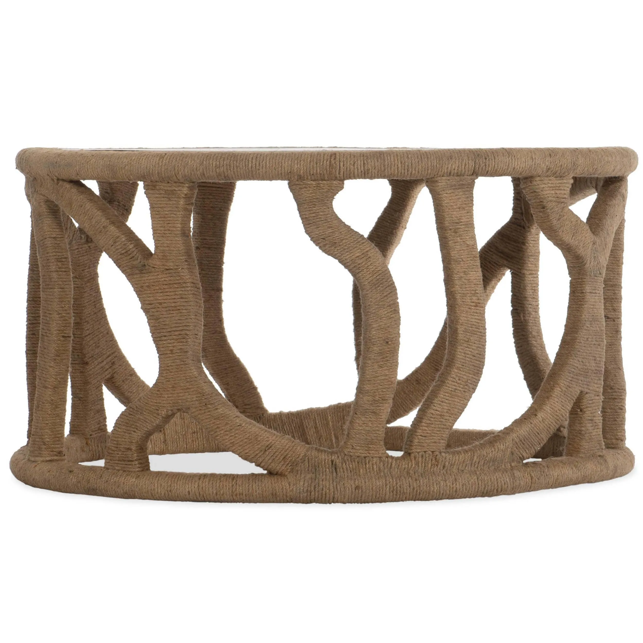 Commerce & Market Roped Round Cocktail Table, Medium Natural