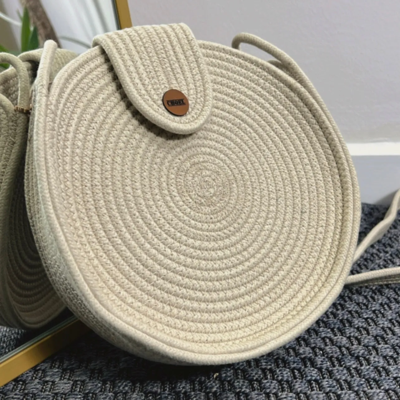 Cotton Rope Clutch Bag for Evening & Wedding (ROUND)