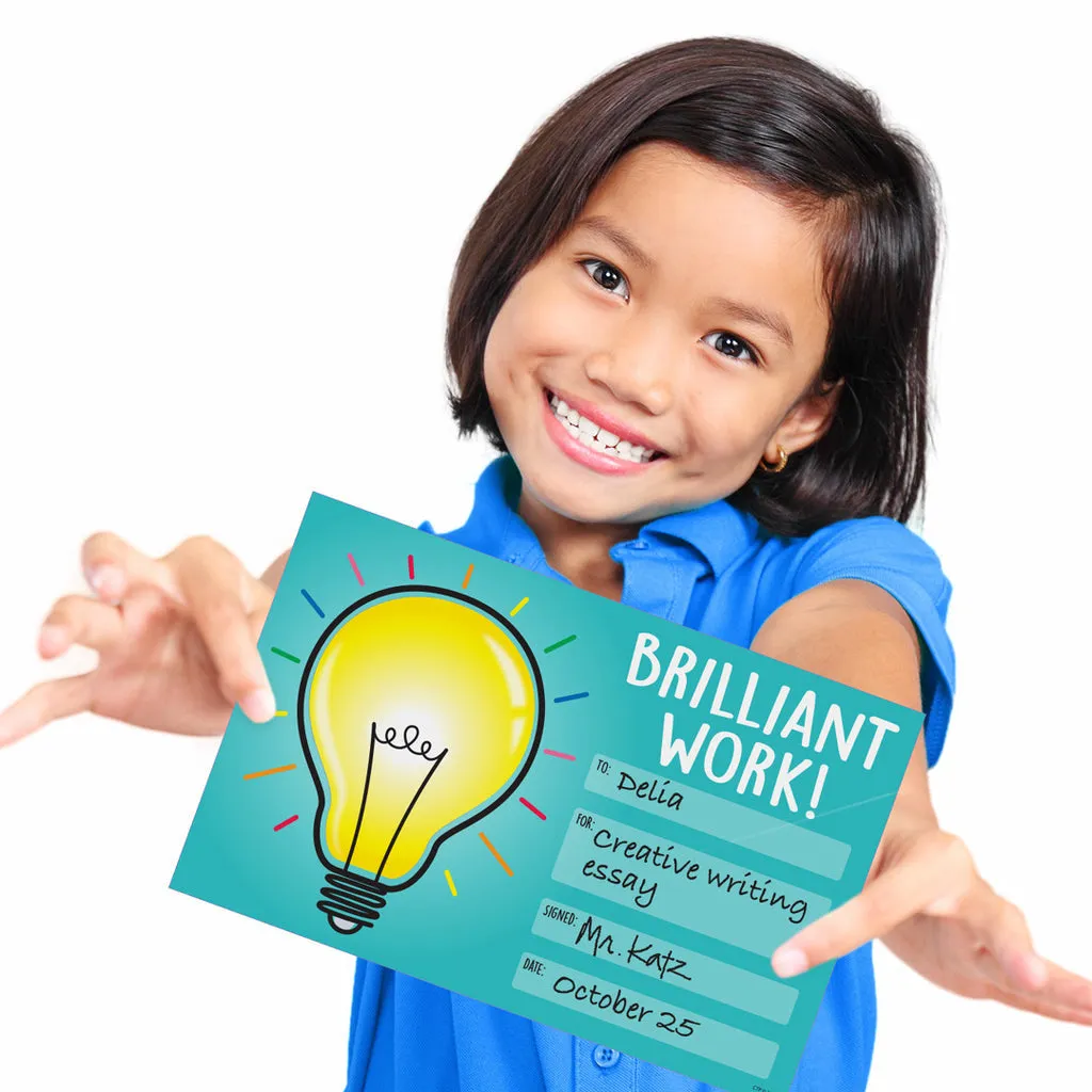 Creative Teaching Brilliant Work! Award, 8.5"w x 5.5"h, 30 Count (CTP 10663)