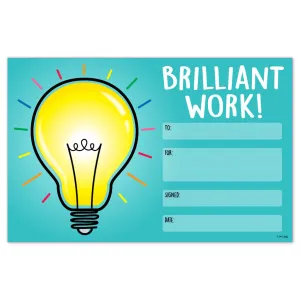 Creative Teaching Brilliant Work! Award, 8.5"w x 5.5"h, 30 Count (CTP 10663)