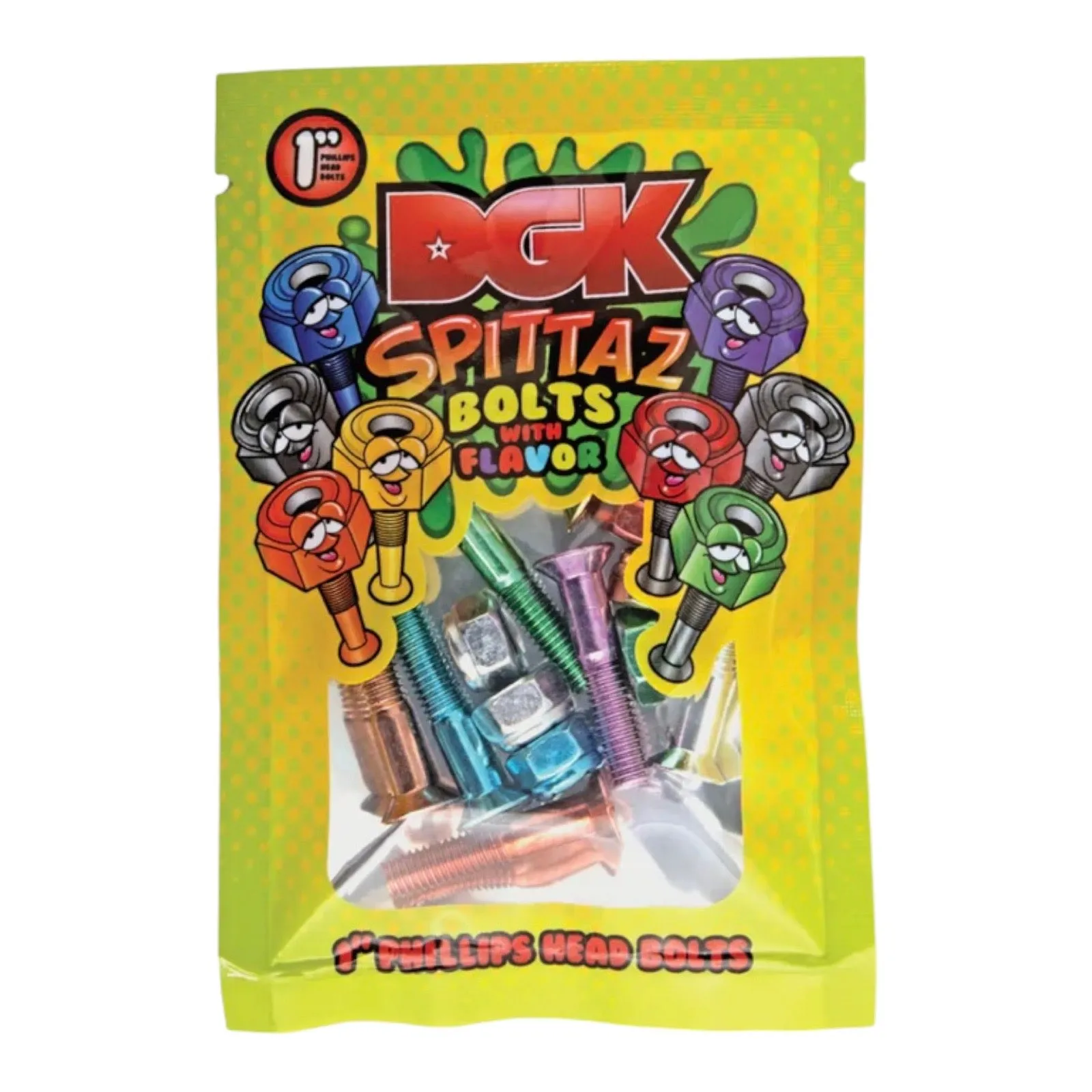 DGK Spittaz 1" Colored Bolts Hardware (1 Pack)