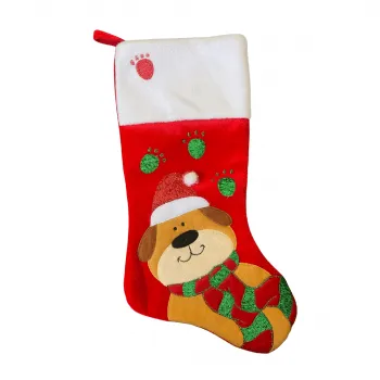 Dog Design Felt Christmas Stocking