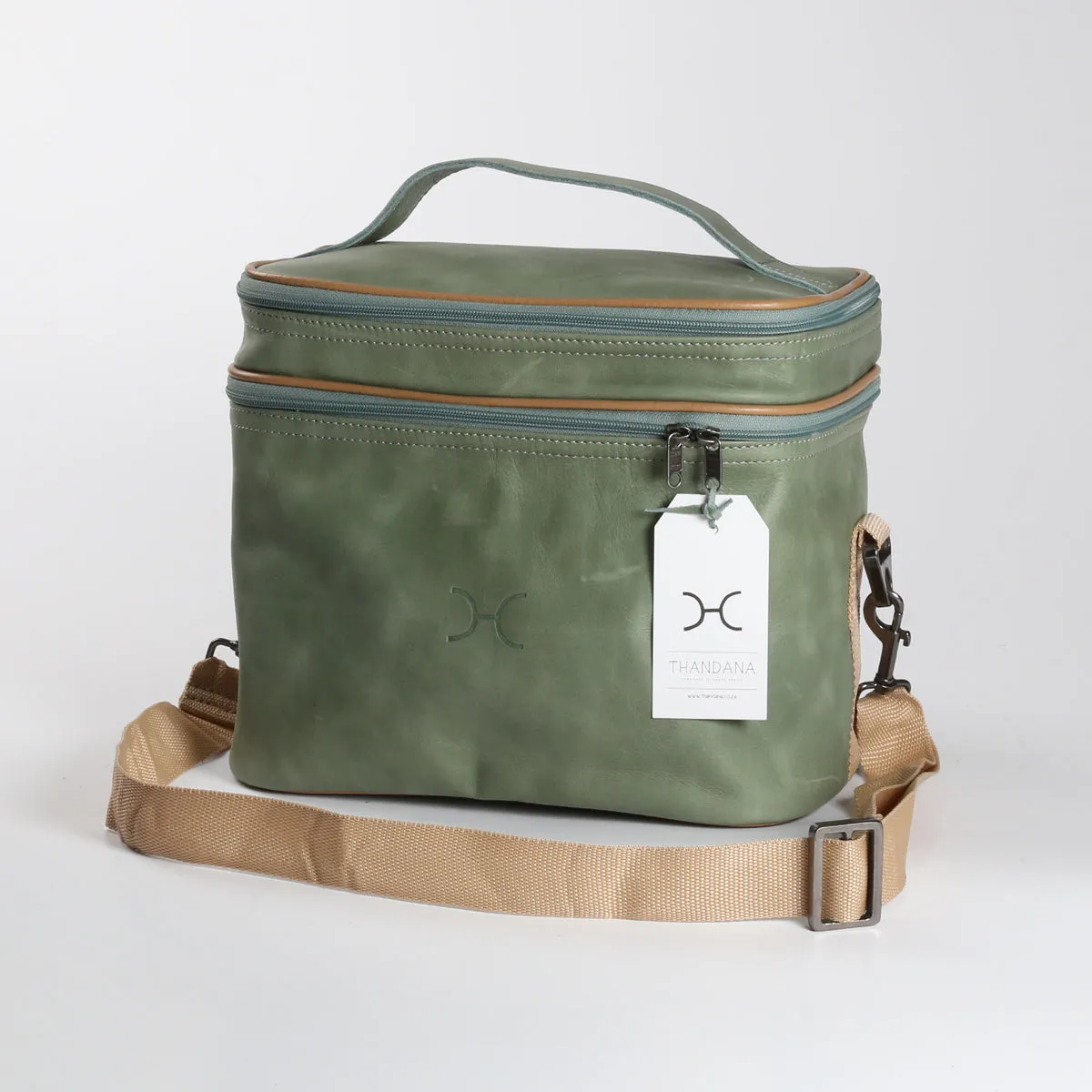 Double Decker Cooler Bag Leather