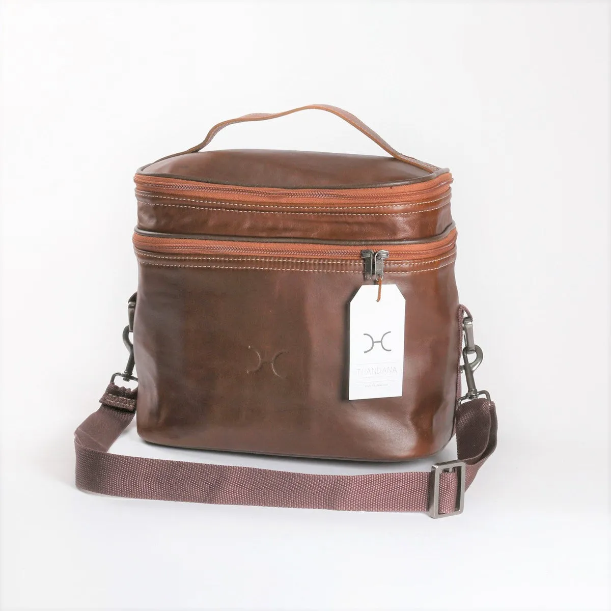 Double Decker Cooler Bag Leather