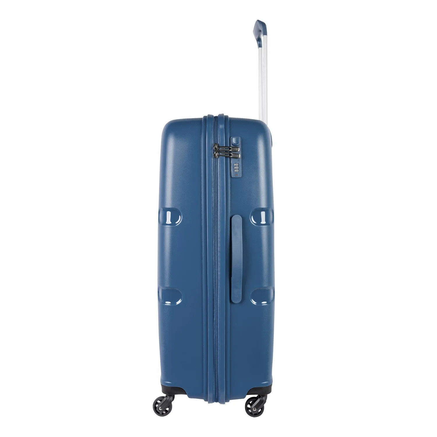 Dublin Hardcase Trolley Set Of 4 with Beauty Case-GreyBlue