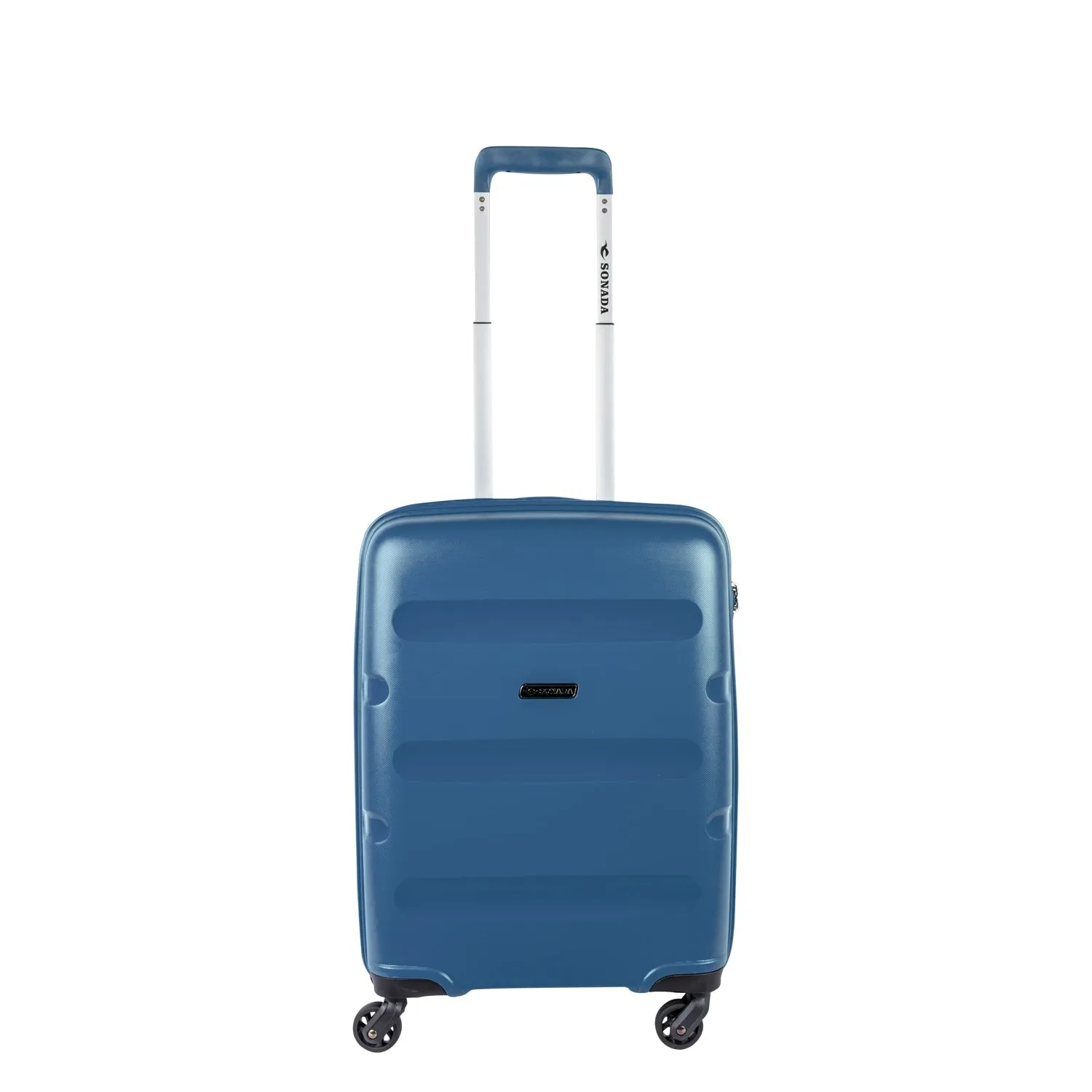Dublin Hardcase Trolley Set Of 4 with Beauty Case-GreyBlue