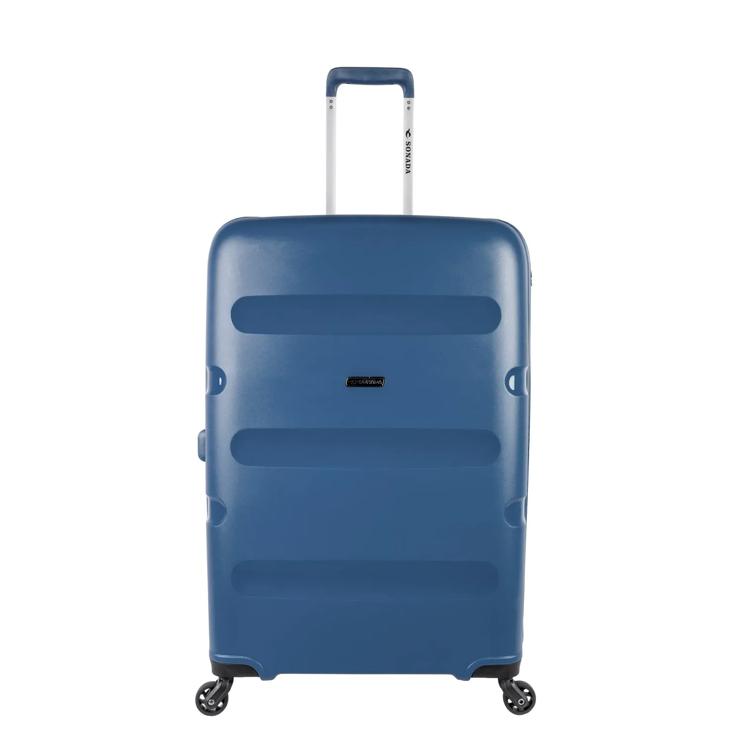 Dublin Hardcase Trolley Set Of 4 with Beauty Case-GreyBlue