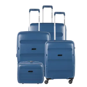 Dublin Hardcase Trolley Set Of 4 with Beauty Case-GreyBlue