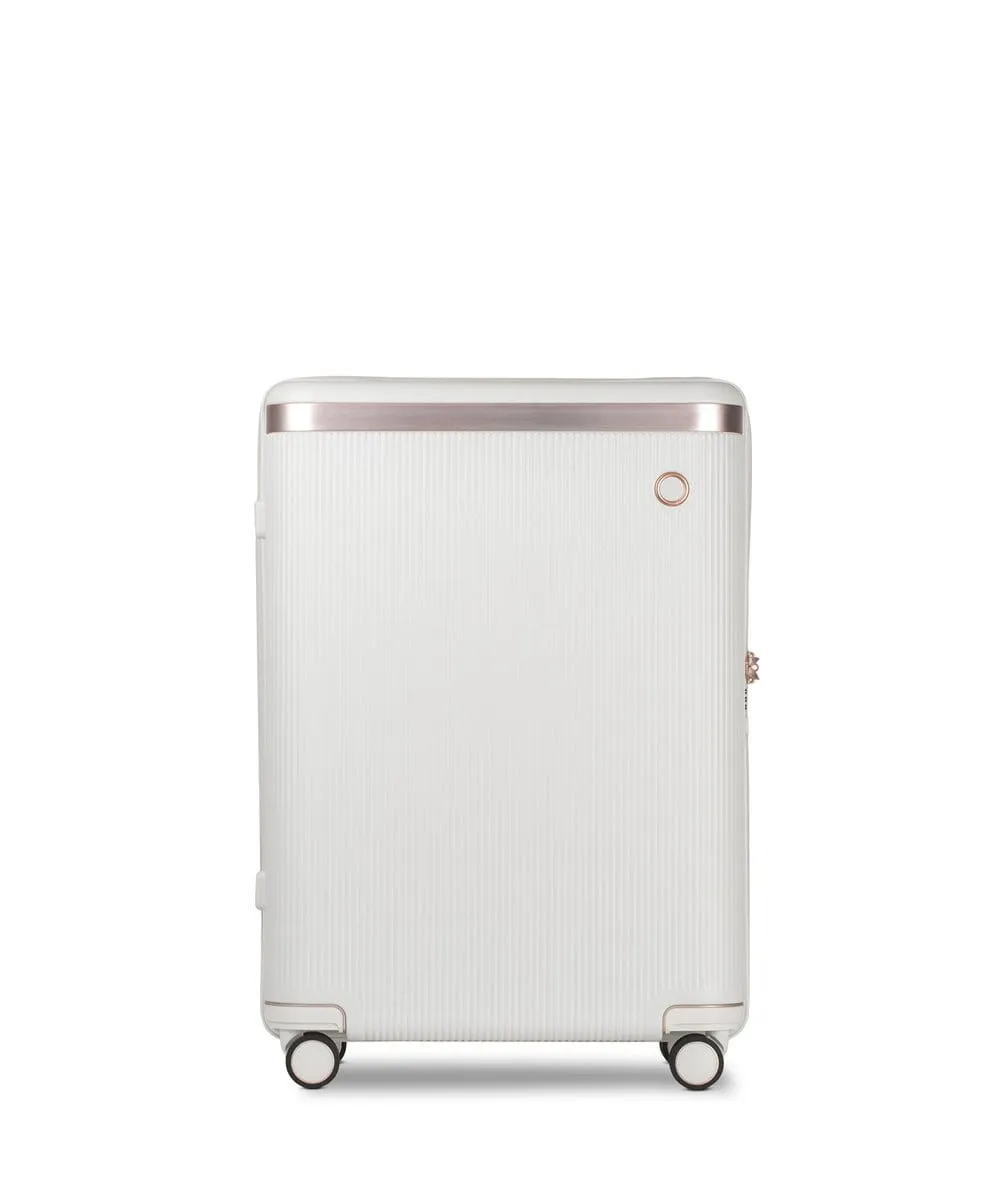 Echolac Dynasty 24" 4 Double Wheel Check-In Luggage Trolley Ivory White - PC142 Ivory White 24
